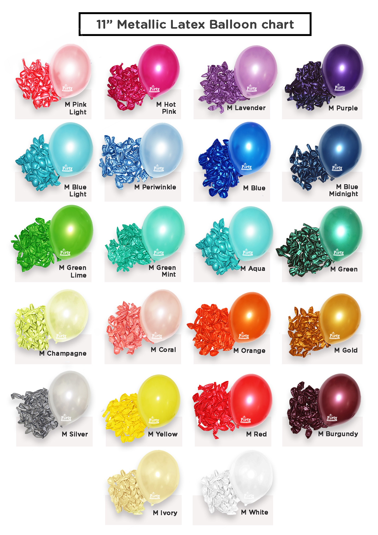 Balloon Colour Chart